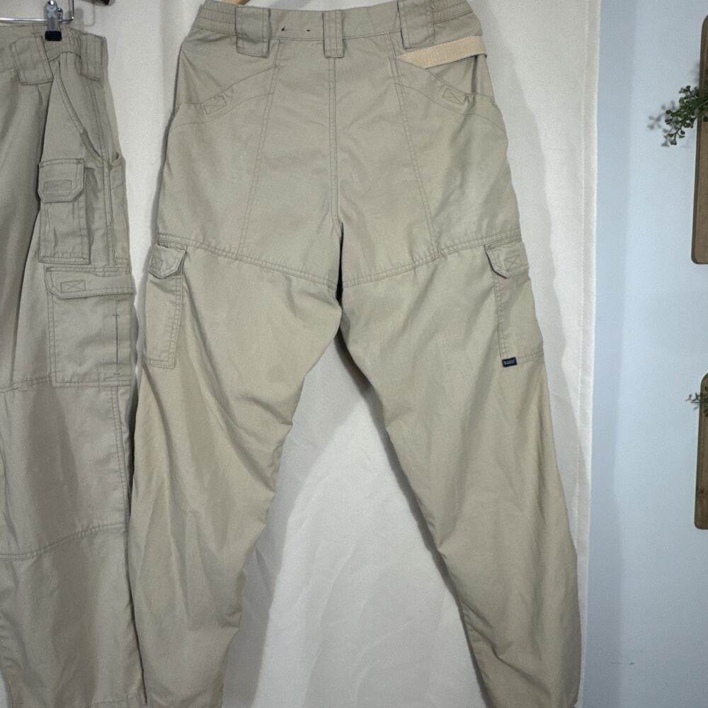 5.11 Tactical Series Cargo Pants Khaki Men’s 32x32 Utility Work Hiking 2 Pairs - Picture 10 of 16